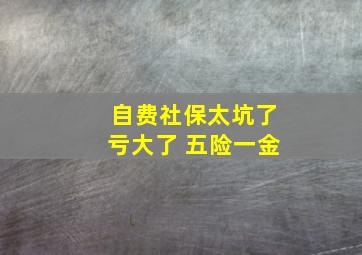 自费社保太坑了亏大了 五险一金